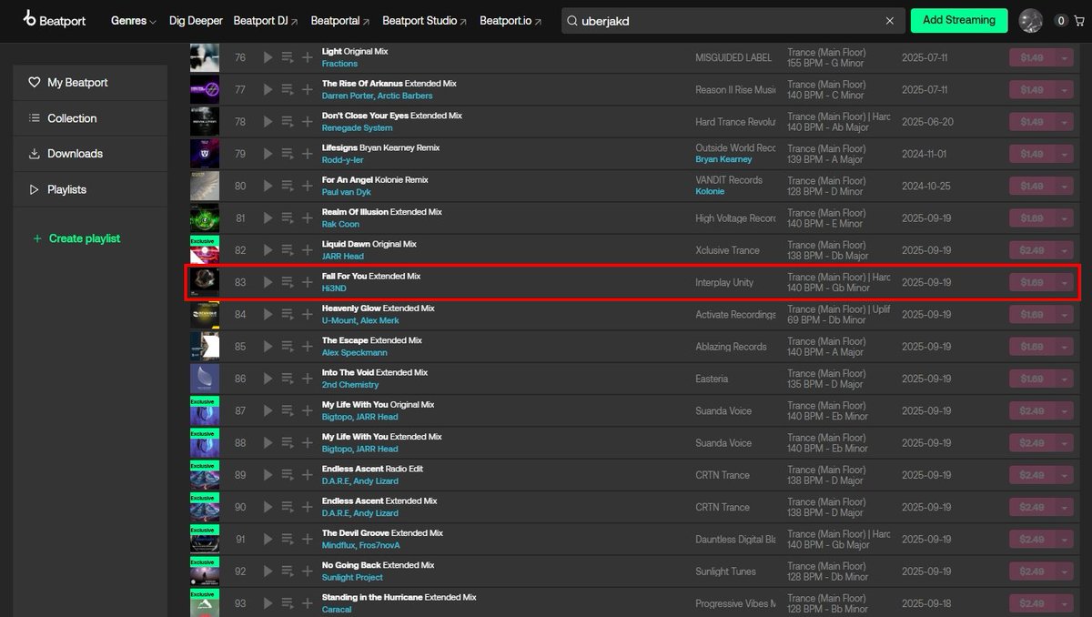 tantophi3nd's tweet photo. "ππππ ππ’π₯ π¬π’π¨" has officially reached #83 on Beatport Top 100 Trance (Hype) Chart! πβ¨
Stream/Download: https://t.co/SaIZDjXC3E
#FallForYou
#Hi3ND #NewMusic
#BigRoom #Trance #EDM https://t.co/fFwVkZCsJ0