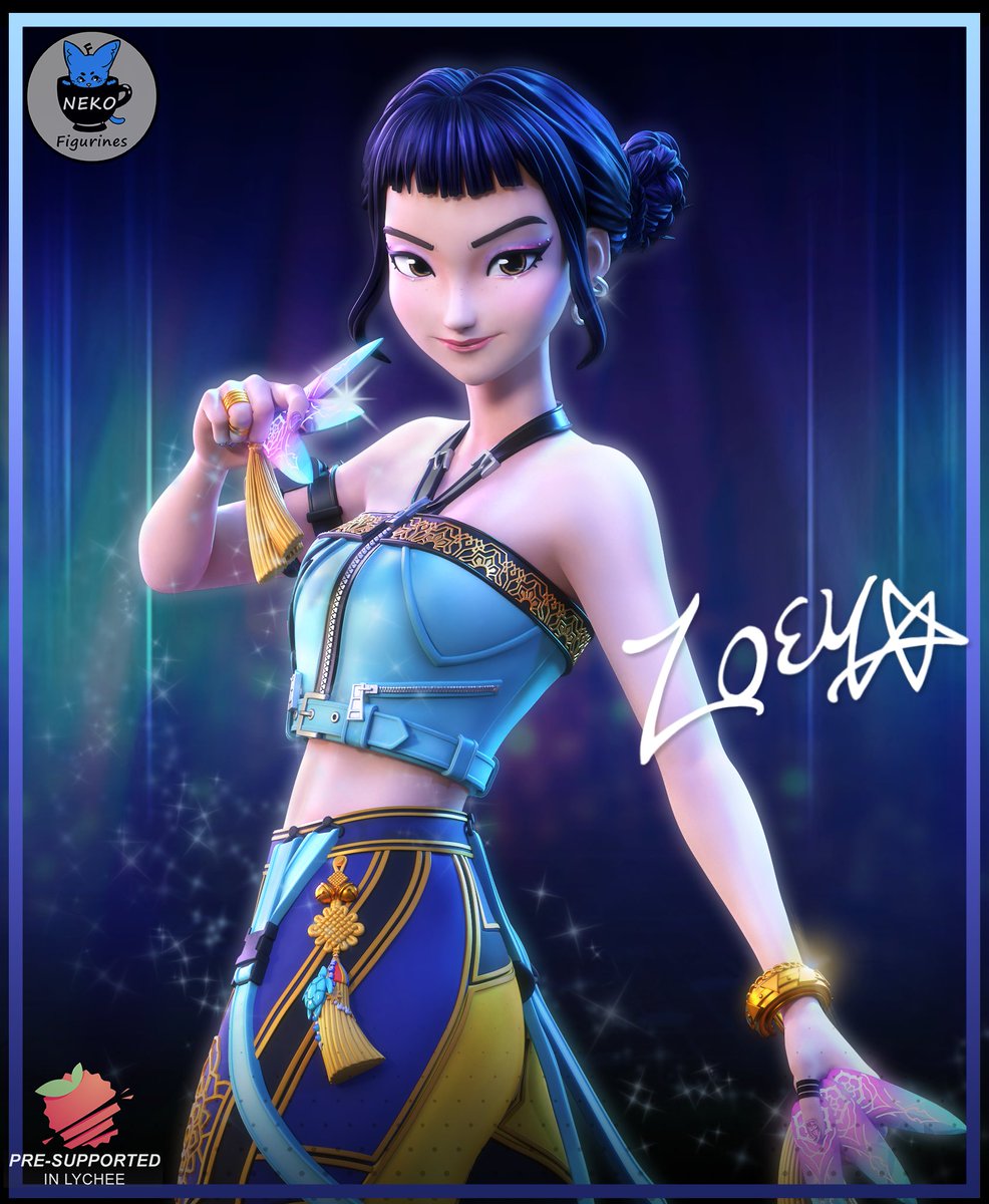 NekoFigurines's tweet image. Zoey figure for 3D printing is out! ✨ 

#KPOPDEMONHUNTERS  #kpdh