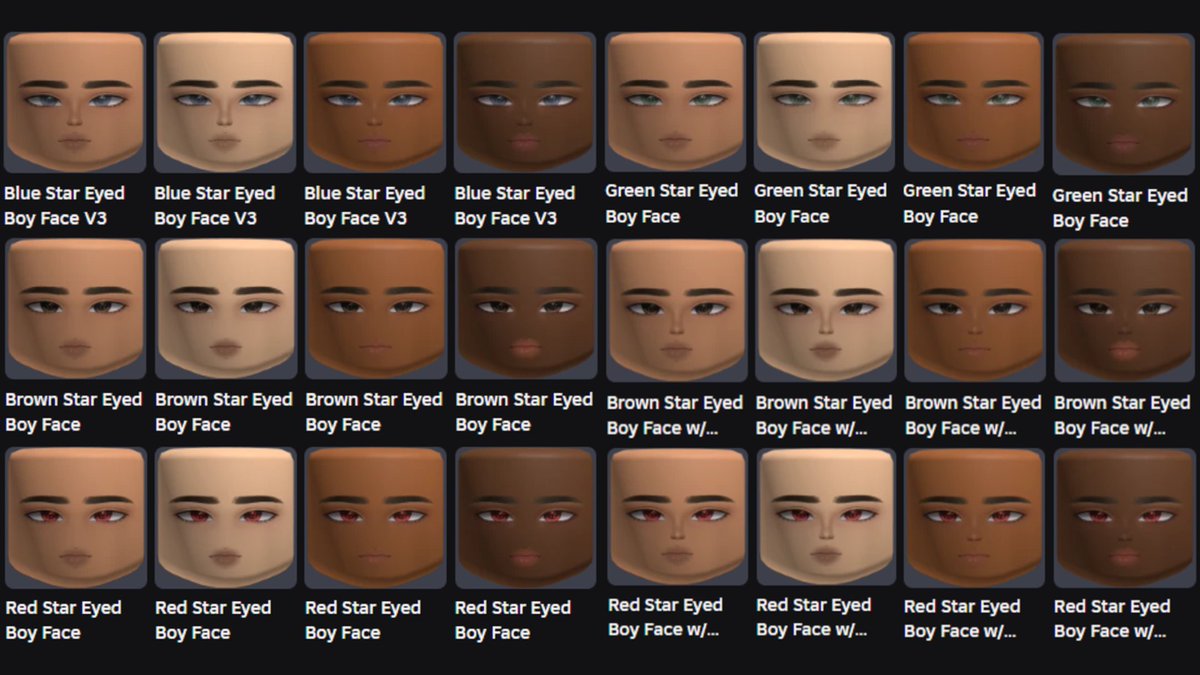 New Roblox UGC boy faces out now! 🤩

⭐️ Check them out here: roblox.com/catalog?Keywor…

Made by <a href="/_minokumi/">Chrissy</a>

#Roblox #RobloxUGC