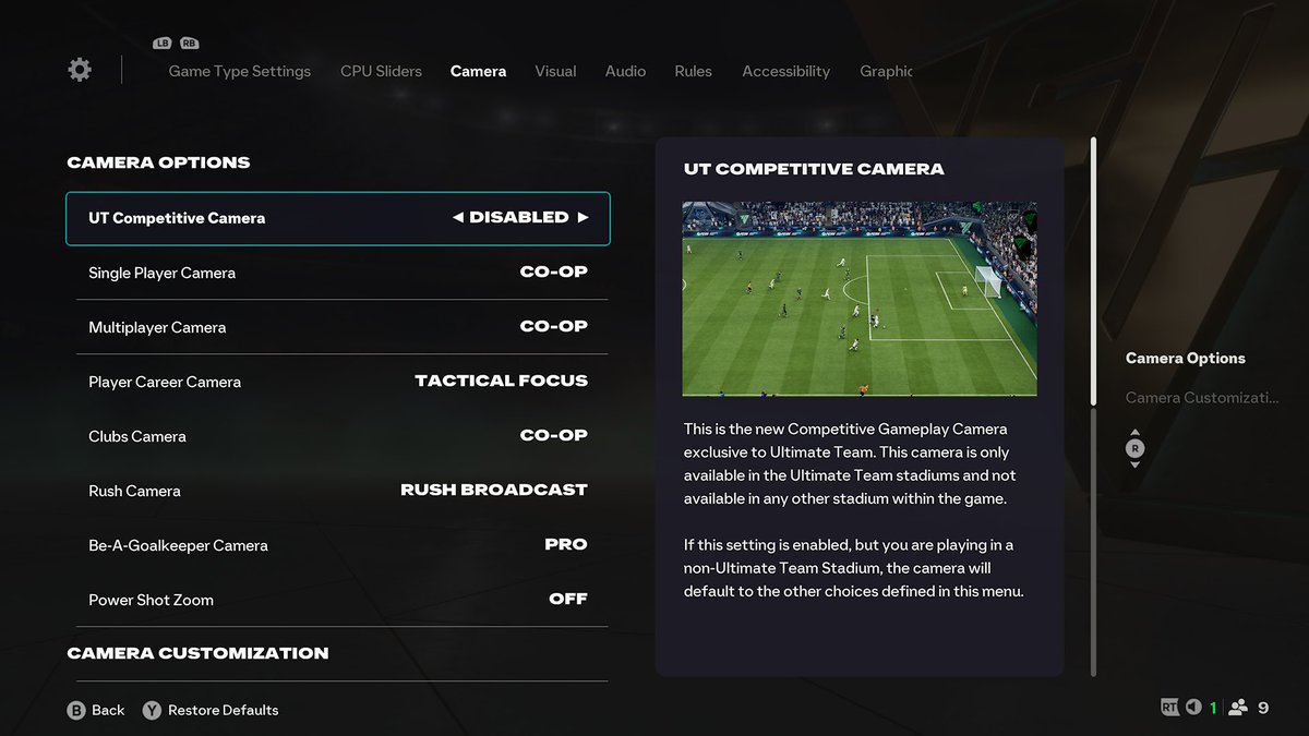 Donk (@donktrading) on Twitter photo ๐จ Camera settings in FC 26 
โข โ Turn OFF UT Camera
โข โ
 Co-Op
โข โ
 Height = 20
โข โ
 Zoom = 0
This my preferred set up ๐ซก ๐จ Camera settings in FC 26 
โข โ Turn OFF UT Camera
โข โ
 Co-Op
โข โ
 Height = 20
โข โ
 Zoom = 0
This my preferred set up ๐ซก