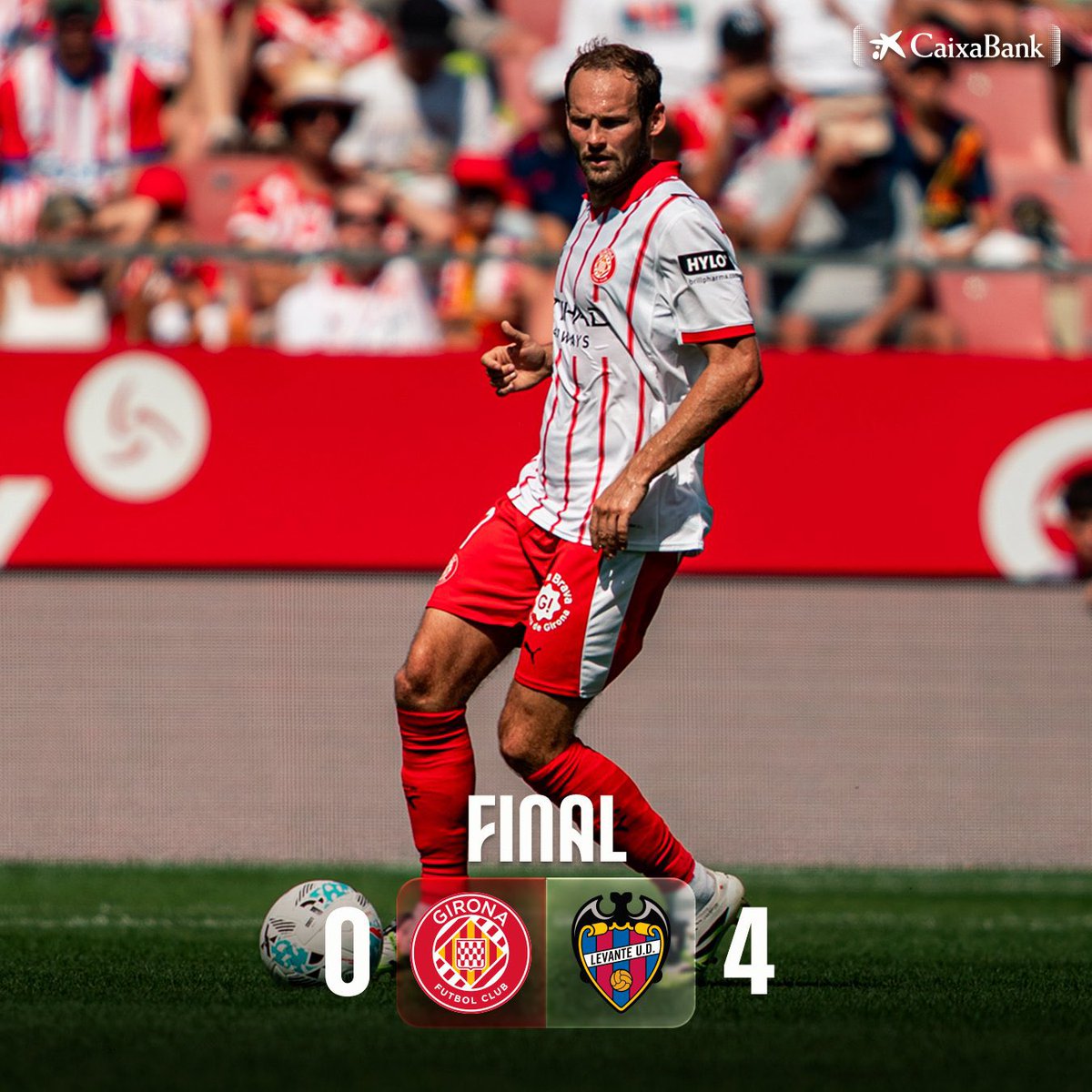 Final 0-4
Nueva derrota y por goleada, del Girona FC, en casa y ante un rival directo.
No hemos mordido ni sido mejores antes de la expulsión de Witsel (cosas del fútbol), que se ha sumado al gol de Eyong, la siguiente expulsión de Vitor Reis y el 2ª de ellos. Con 9, era