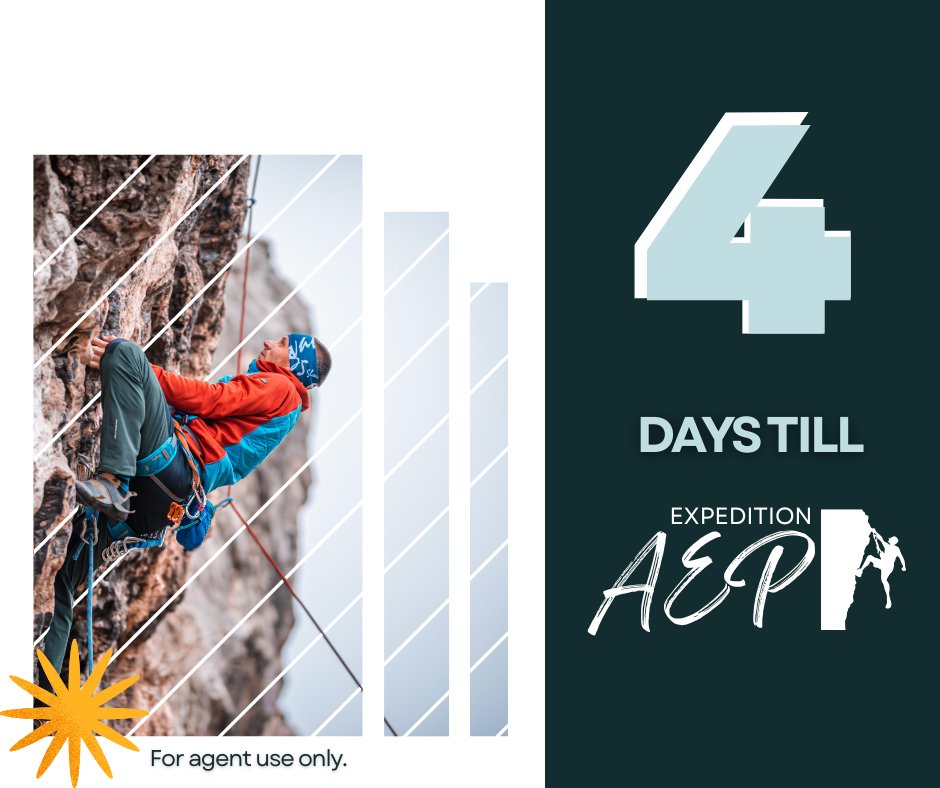 AgentPipeline's tweet image. Only 4 days left until Expedition AEP begins! 🧗‍♂️
 
Gear up to climb higher with industry leaders and turn every challenge into a win this AEP season.  
Ready to conquer the summit? Reserve your place now! 👇 

tinyurl.com/2ft2dpdj

#AEP2025 #AgentPipeline #ClimbToTheTop