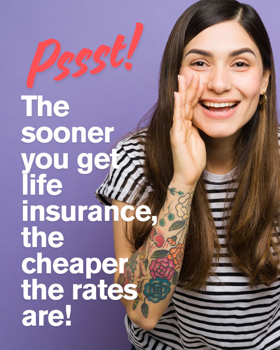 bender_hatch's tweet image. Customer: “I’m young. Why would I need life insurance now?”
Us: “Because rates are lower and life doesn’t always wait.”
