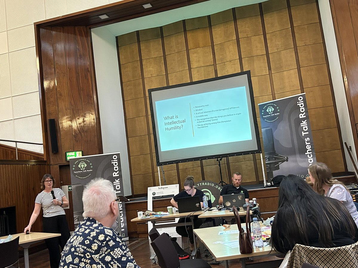 Intellectual humility session from Karen Steele. ‘Nothing is so difficult as not to deceive oneself’ Wittgenstein. #ttrhums <a href="/TTRrelstudies/">Teachers Talk RS</a> <a href="/PennineLearning/">Pennine Learning</a>