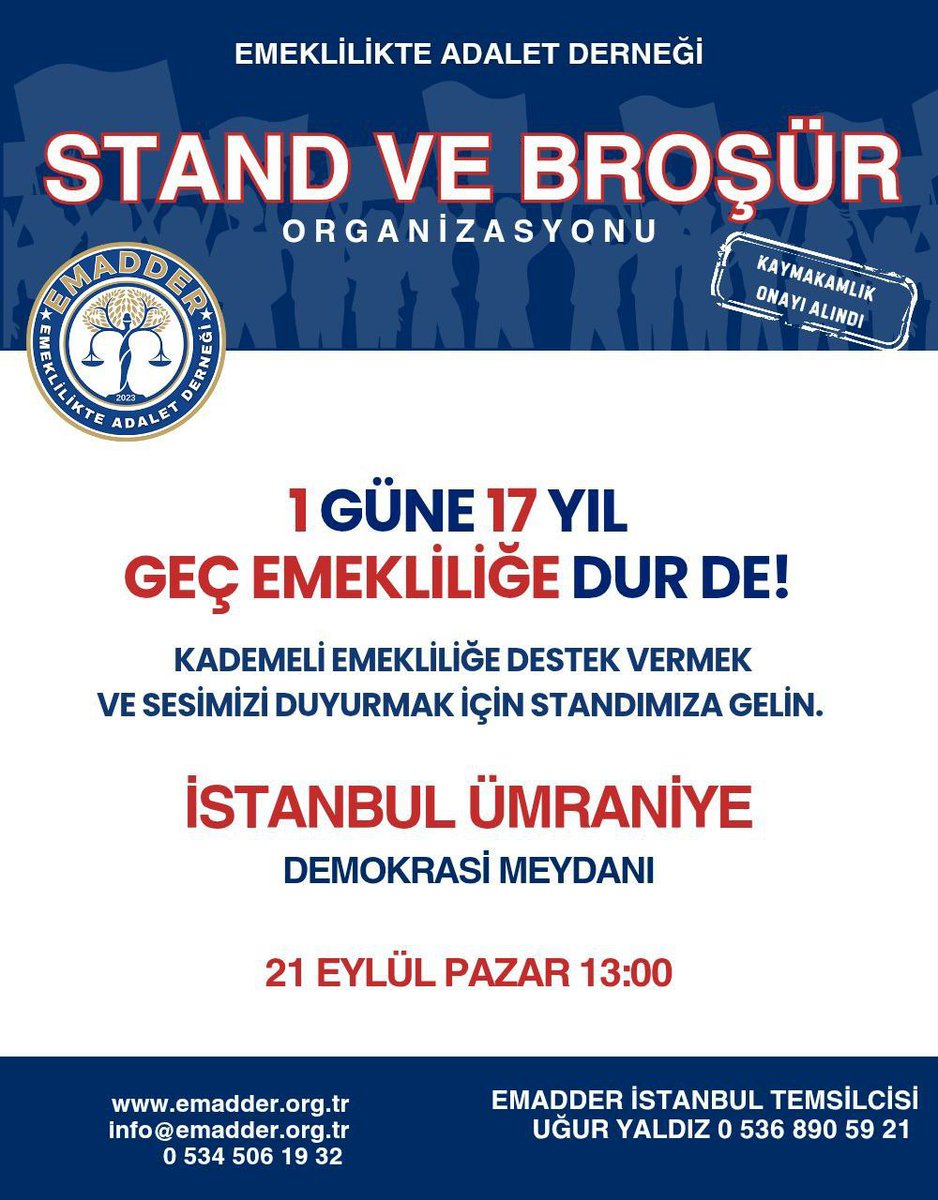 <a href="/ekremacikel/">Ekrem Açıkel</a> Kademeli Emeklilik hakkımızı istiyoruz 
#vayarkadaş
<a href="/ekremacikel/">Ekrem Açıkel</a> 
<a href="/halktvcomtr/">Halk TV</a> 
<a href="/EmadDernegi/">EMEKLİLİKTE ADALET DERNEĞİ ⚖️</a>
#TekSesKademe