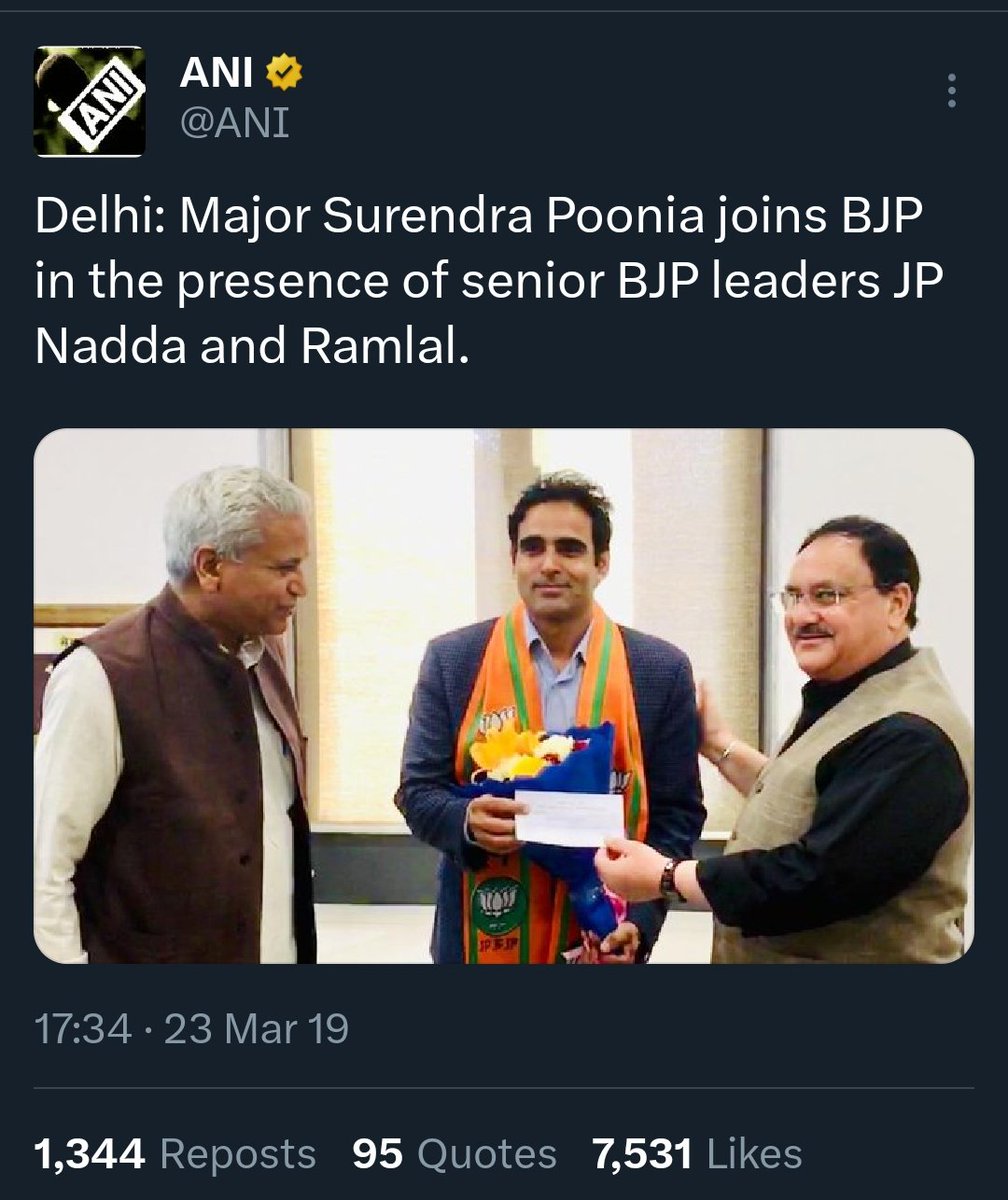 zoo_bear's tweet image. Here, @KirenRijiju forgot to mention that Surendra Poonia is a BJP member. He&apos;ll obviously criticize the opposition party.