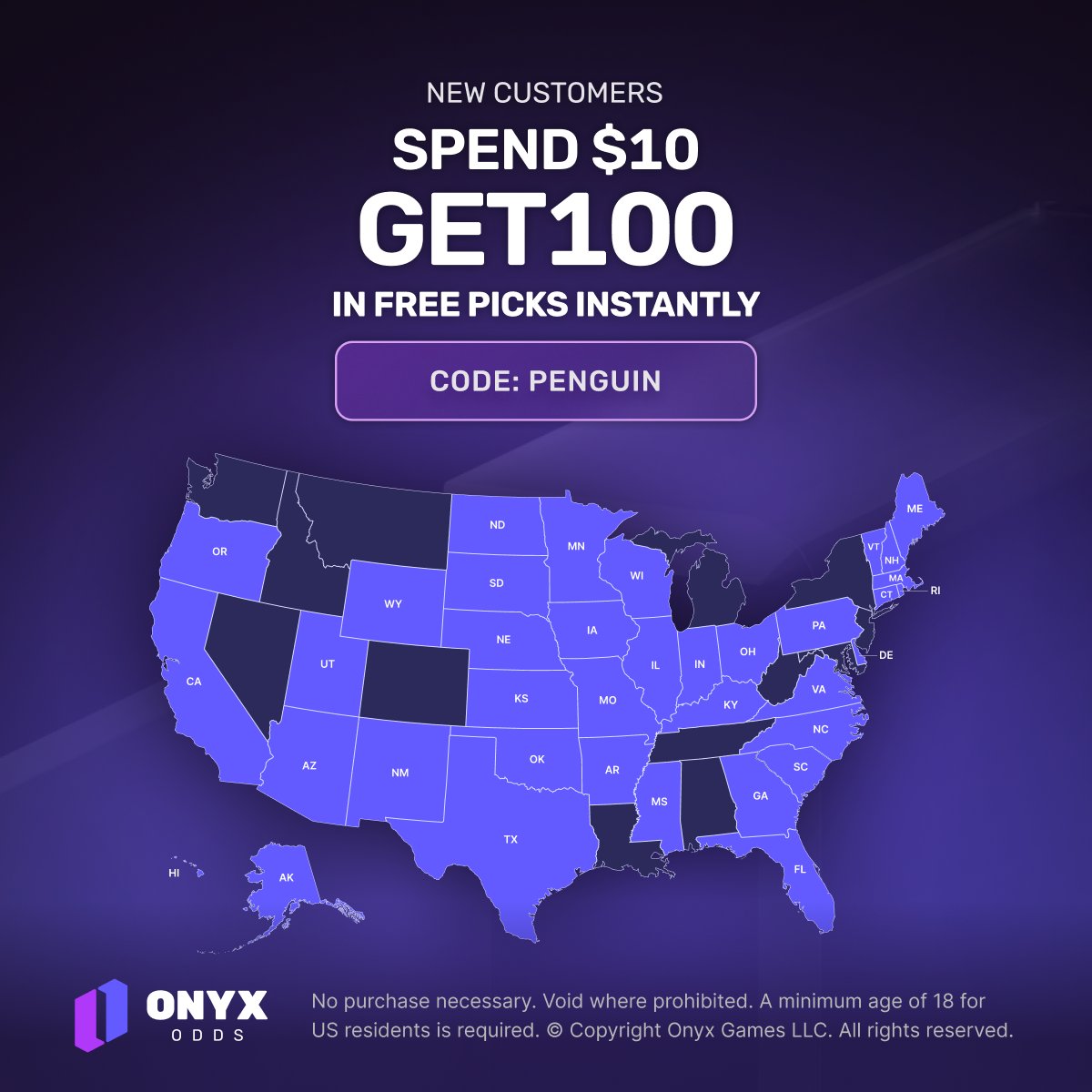 __LordPenguin's tweet photo. The PERFECT Day for $100 on Onyx 💜

🎁 Spend $10, get $100
🎁 50% College Football boost
🎁 NFL Sunday boosts
🎁 40+ states

Use code “penguin” for the $100💰
$100 link: https://t.co/aWGFKMwoVa

Let’s stack for the weekend 🤑 https://t.co/cZYzRzpbU0