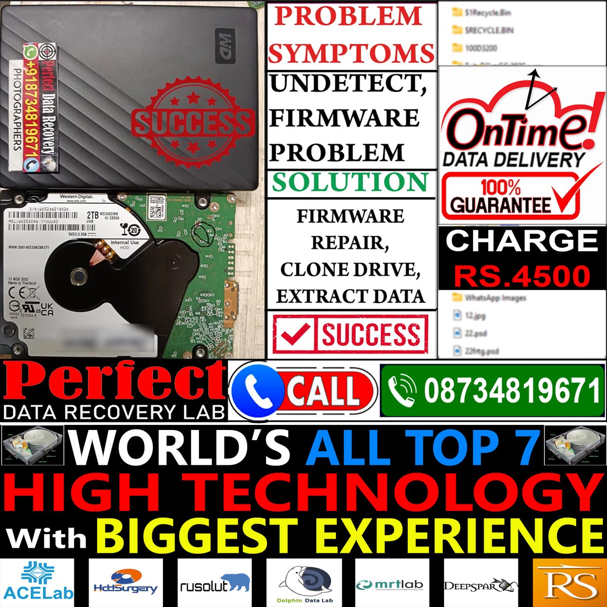 We're celebrating another win! 🎉 Successfully recovered data from a 2TB WD portable drive (WD20SDRW-11VUUS0) that was undetected and hanging a PC. All files restored for just ₹4500.

#DataRecovery #WD #HardDrive #Mumbai #PerfectDataRecoveryLab