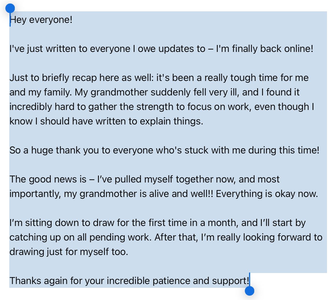 Updates⚡️ 

And to everyone who congratulated me on the wedding – thank you so much from the bottom of my heart! Your kind words meant a lot