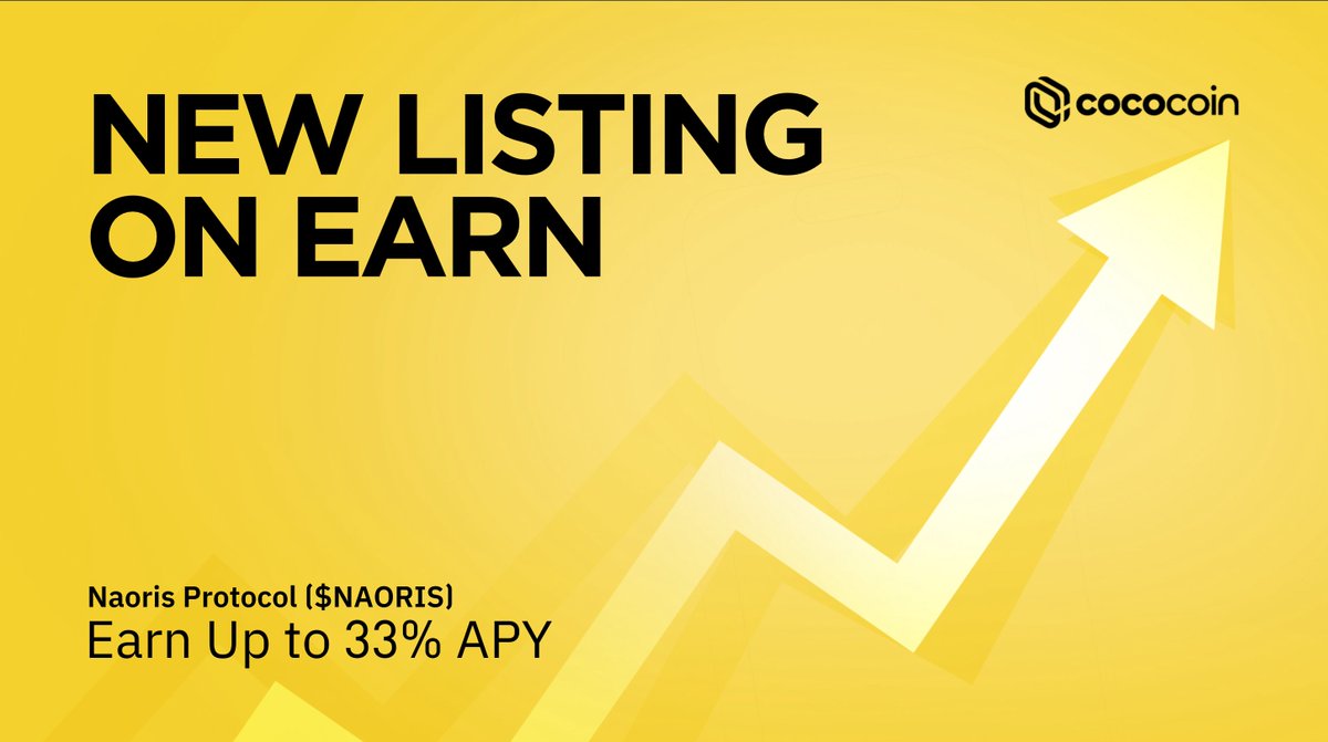 CocoCoin_Global's tweet photo. 💡 #CocoCoin New Earn Listing 💡

🟡 #NAORIS ( Naoris Protocol )
🟡 $NAORIS/USDT is now live
🟡 Earn 33% APY with Locked/flexible staking

Stake &amp; see more details visit 👉 https://t.co/sgjdhdHgTY https://t.co/MAw1U5yEog