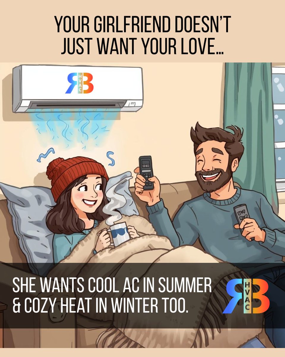 rbhvacinc's tweet image. Love keeps her heart warm ❤ but a reliable HVAC keeps her home comfy year-round 

Call RB HVAC Inc. today for all your heating &amp;amp; cooling needs!

#HVACLife #CoolInSummer #WarmInWinter #HVACSolutions #ComfortMatters #HomeComfort #RBHVAC #HeatingAndCooling #StayComfy #ACRepair