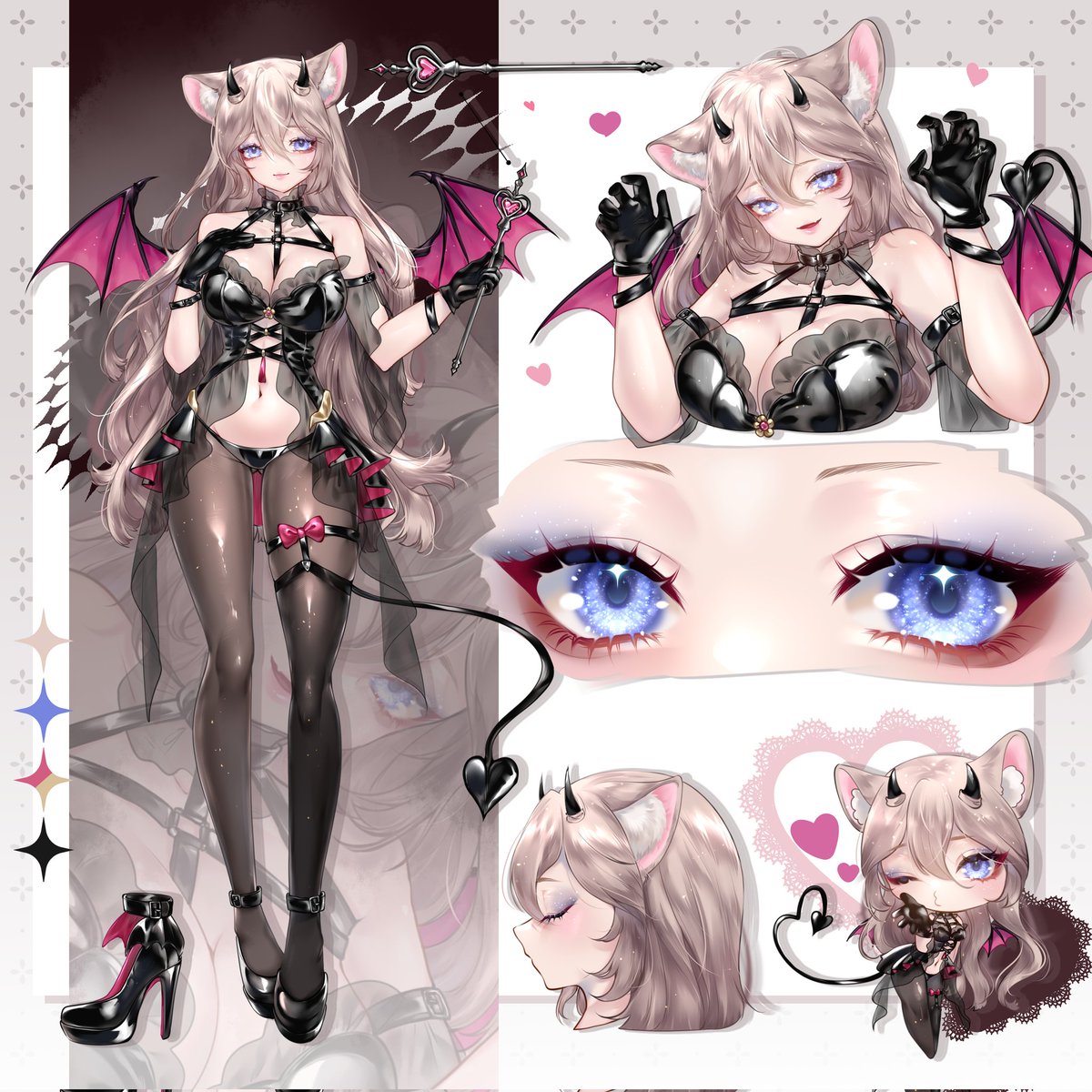 shiraishi_yoki's tweet image. Reference sheet for @HoshinekoX ❤️
Thanks for ordering from me 😭❤️
.
.
#reference #referencesheet #ref #oc #anime #animeoc #art #animeart #vtuber #vtuberoc #characterdesign