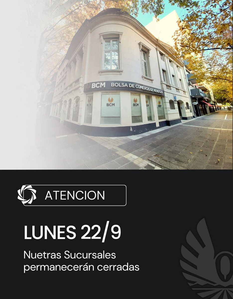 Día del Empleado de Comercio

El lunes 22 de septiembre, con motivo del Día del Empleado de Comercio, nuestras sucursales permanecerán cerradas.
