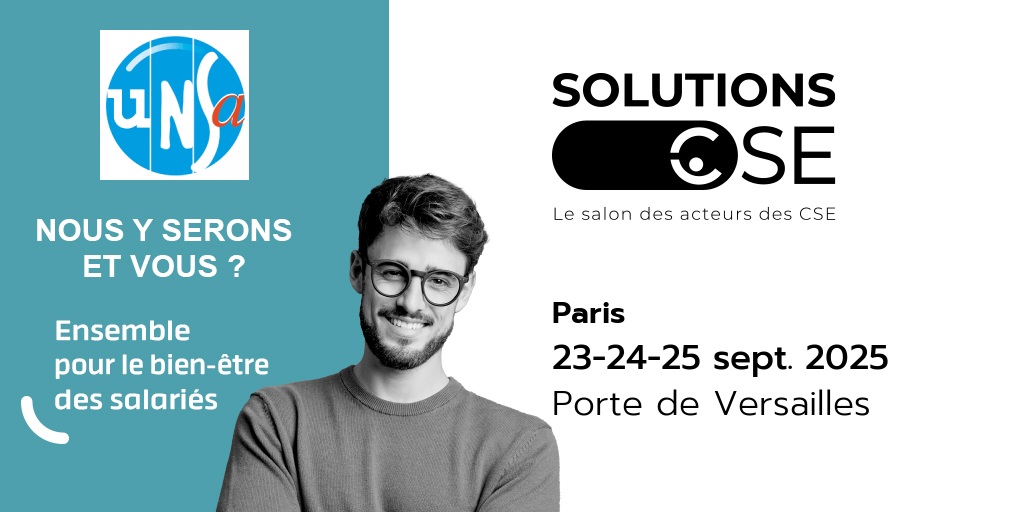 Un nouveau rendez-vous avec #UNSA pour les élu(e)s CSE : du 23 au 25 septembre à Paris.
Retrouvons-nous au stand A087, dans le hall 2.
#cse2025
<a href="/SolutionsCse/">CSE Solutions</a> 
Inscrivez-vous directement :
badge2.solutions-cse.org/registration/6…
