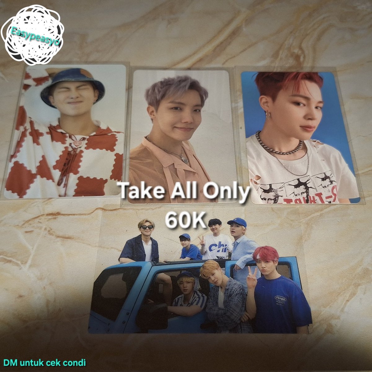 easypeasyo's tweet photo. WTS (WANT TO SELL)
CLEARANCE SALE!!✨️ 

Udah turun harga banget nih guys ayoo

BTS🕺TXT 

🤝🏻 Take All Only
🏡Tangerang Selatan
✅Packing
✅️Shopee INA🇮🇩 

#BTS #RM #JIN #JHOPE #JIMIN #TXT #Sticker #photocard #DICONXBTS #BTS_Butter #MicDrop #BTSPROOF  #TOMORROW_X_TOGETHER https://t.co/5G1VbPLQgX