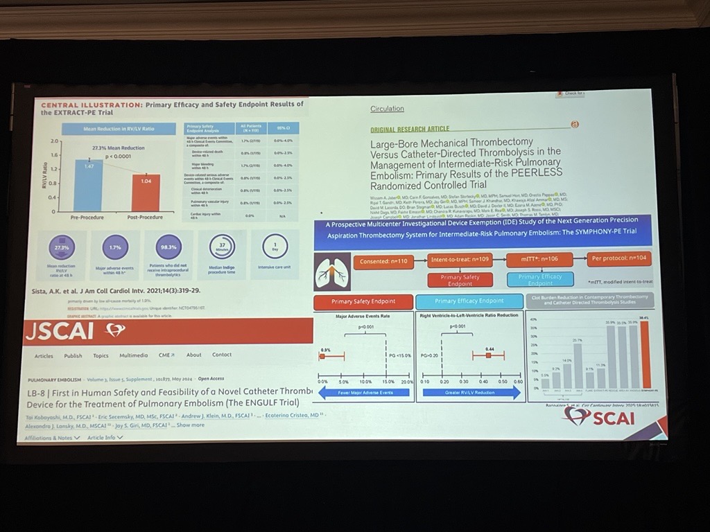 SCAI's tweet image. 💡 @SaidAshrafMD explores unanswered questions in published #thrombectomy trials and potential next steps at #SCAISHOCK. #CardiogenicShock