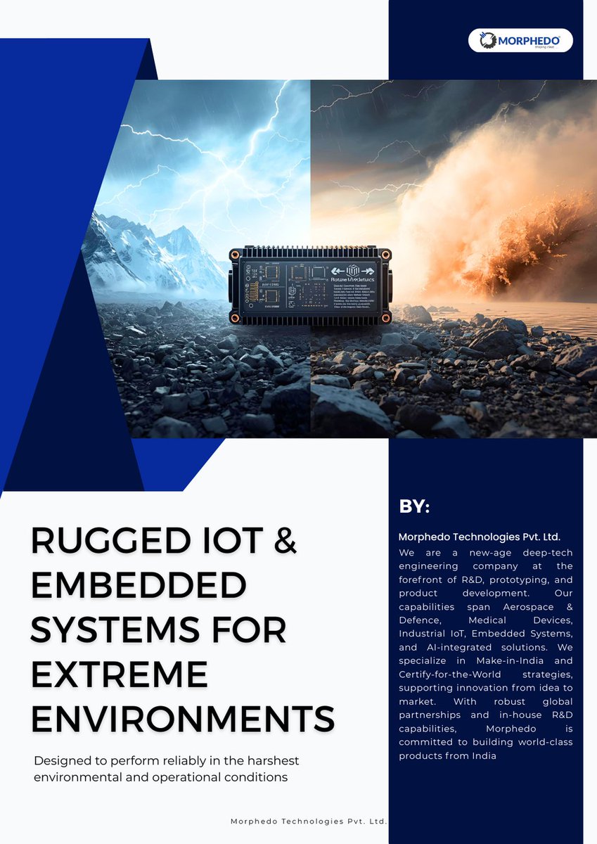 MorphedoIndia's tweet image. Rugged IoT &amp;amp; embedded systems: built to survive extremes where failure isn’t an option. 
Read the full white paper here: linkedin.com/feed/update/ur…

#RuggedIoT #EmbeddedSystems #EdgeAI #IndustrialIoT #Whitepaper