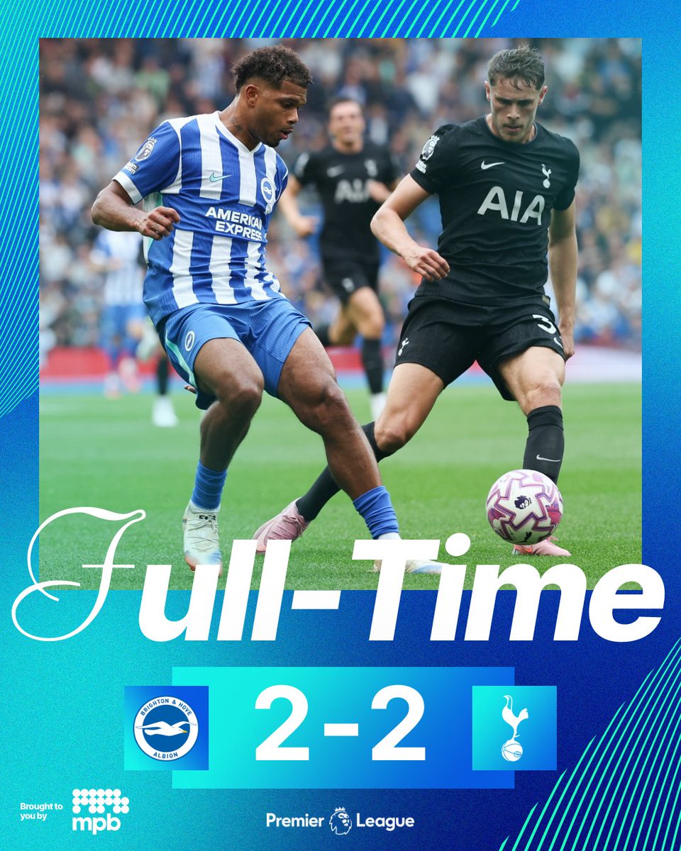 The points are shared against Spurs. 🤝