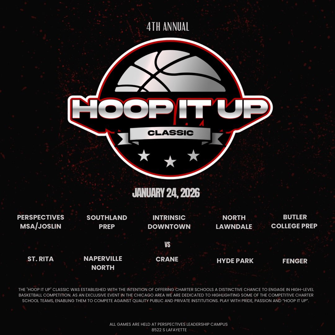 And we’re set! 

4th Annual “Hoop It Up” Classic
January 24th @ Perspectives Leadership Campus