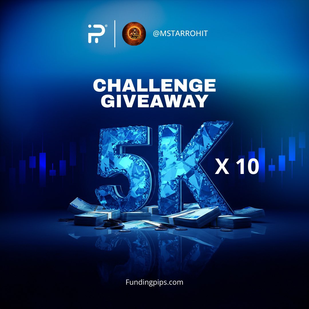 Rohit Kumar (@mstarrohit) on Twitter photo 💰10 x $5000 Funded Account Giveaway💰
1️⃣ Follow - <a href="/fundingpips/">FundingPips</a> , <a href="/Khldfx/">Khaled</a> & <a href="/MSTARROHIT/">Rohit Kumar</a>
2️⃣ Like & Retweet
3️⃣ Tag 3 Friend’s
4️⃣ Subscribe & Follow on YouTube & Instagram
Code - MSR (Valid on First Purchase)
Last Month Giveaway is Still Pending. Total 20 x 5k Account To 💰10 x $5000 Funded Account Giveaway💰
1️⃣ Follow - <a href="/fundingpips/">FundingPips</a> , <a href="/Khldfx/">Khaled</a> & <a href="/MSTARROHIT/">Rohit Kumar</a>
2️⃣ Like & Retweet
3️⃣ Tag 3 Friend’s
4️⃣ Subscribe & Follow on YouTube & Instagram
Code - MSR (Valid on First Purchase)
Last Month Giveaway is Still Pending. Total 20 x 5k Account To