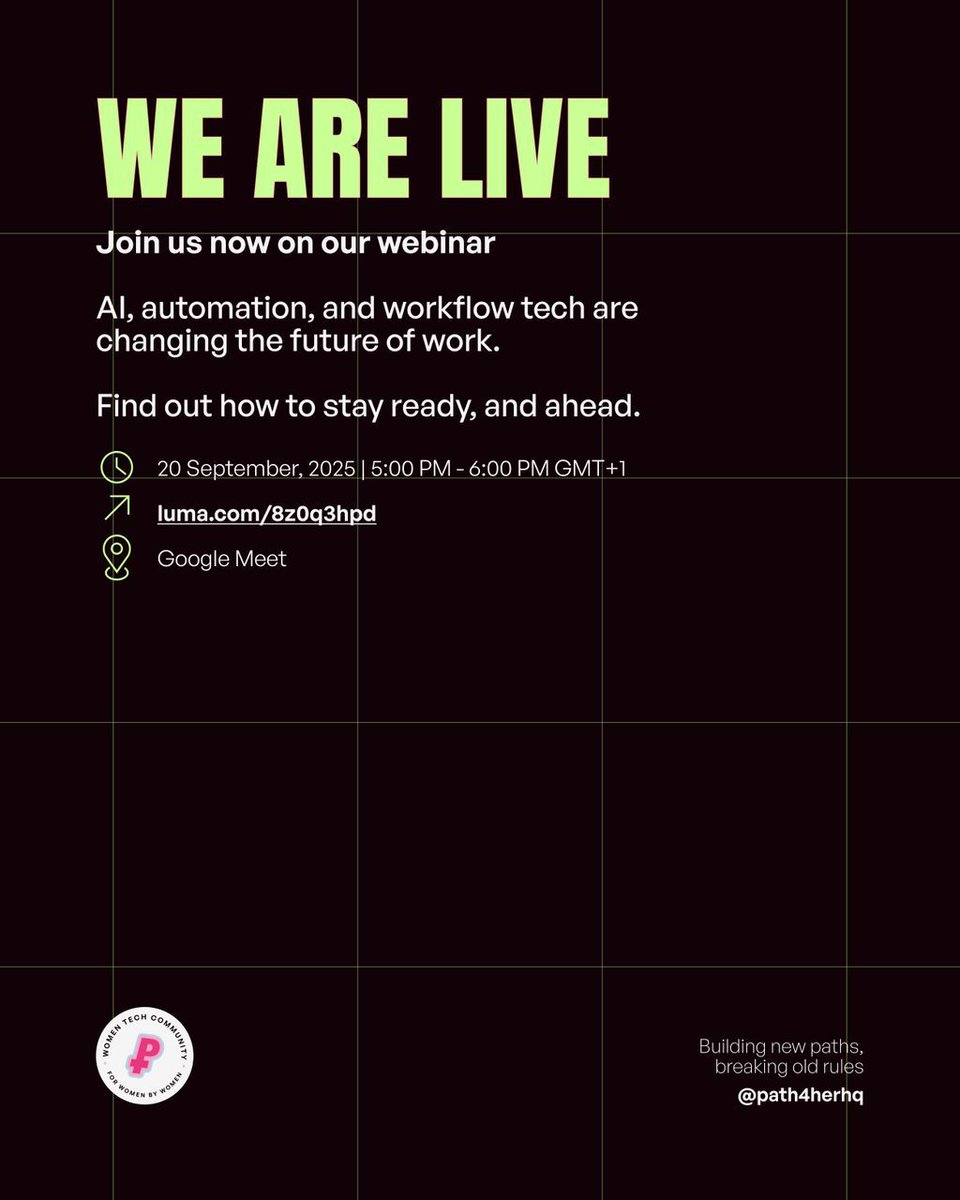 path4herhq's tweet image. Tell a friend to tell a friend; we&apos;re live!
Join us now and come prepared because our speaker is ready to spill all the tea.