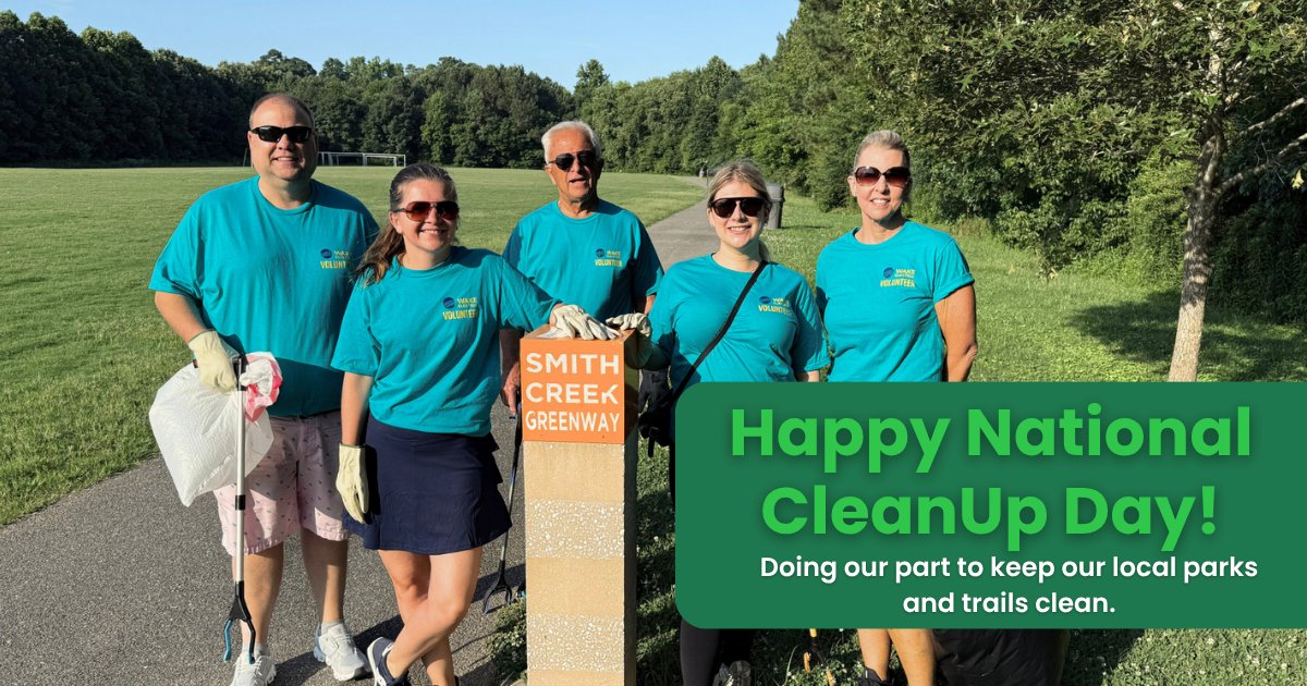 Happy National CleanUp Day!
The Wake Electric team regularly maintains our adopted section of the Smith Creek Greenway Trail. We’re proud to help keep our community spaces clean and green. 🌱