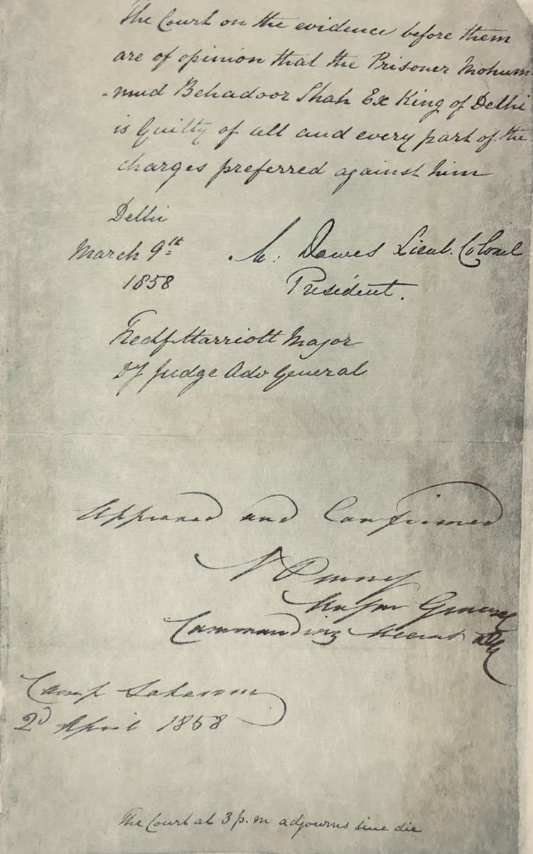 Delhi_Archives's tweet image. #Document of week
Rare record form the Archives
The trial of Bahadur Shah Zafar in 1858 marked the end of the Mughal dynasty and a turning point in India’s history. Once an emperor, he stood in court as a prisoner, symbolizing the fall of an empire and the rise of colonialism.