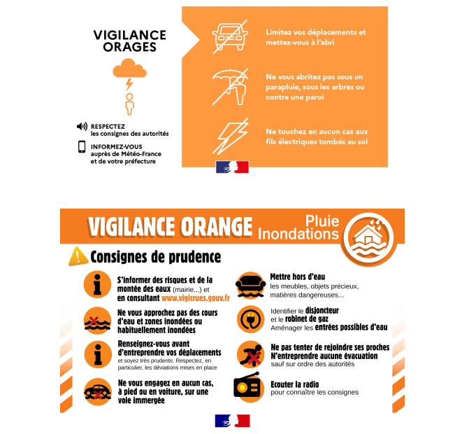 cezocsud's tweet image. Communiqué zonal routier - Vigilance ORANGE pour orages et pluie-inondations départements 13 et 84 :