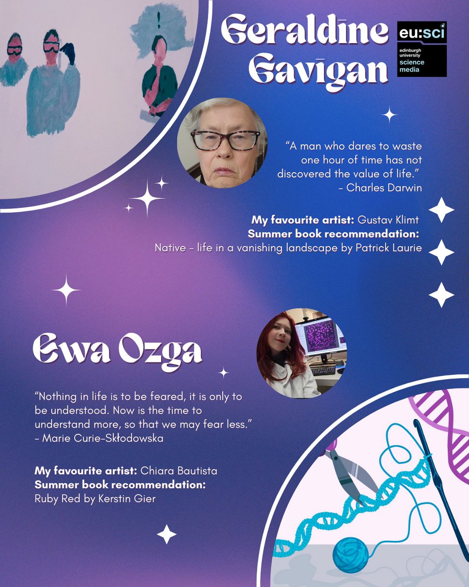 eusci's tweet image. Meet the art illustrators behind Issue 33 Curiosity ✨ The journal was brought to life with bold visuals, and unique interpretations of curiosity. Grab a free copy, or read online, link in bio! 📚Subscribe to our newsletter to receive more updates! 
#ScienceComm #EdinburghScience