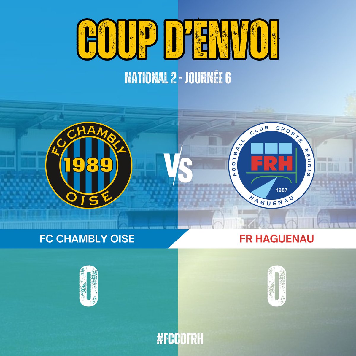 C’est parti entre Chambly et Haguenau ! 🖤💙