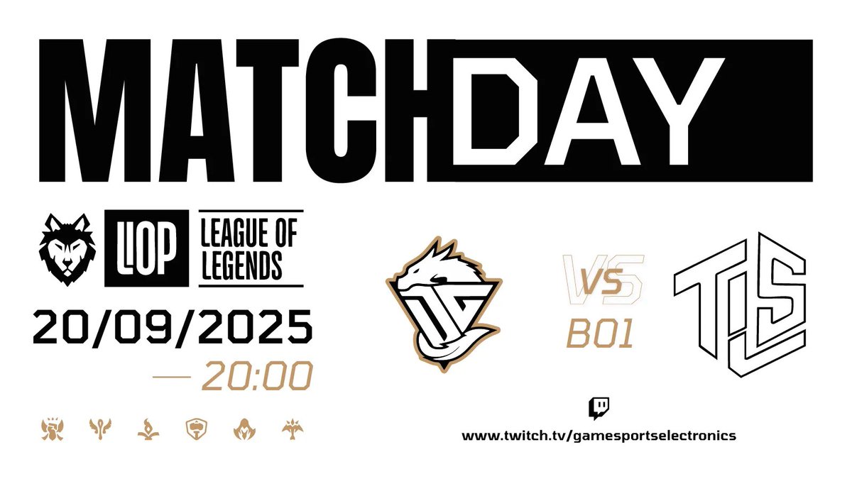 🟡⚫𝙐𝙉 𝘿𝙄𝘼 𝘿𝙀 𝙋𝘼𝙍𝙏𝙄𝙏🟡⚫
Avui a les 20:00 juguem el primer partit del split contra TLS! 🐉🔥

🔗 Mira’l en directe: twitch.tv/gamesportselec…

#WeAreDragons #VilaDeGràcia #EsportGracienc