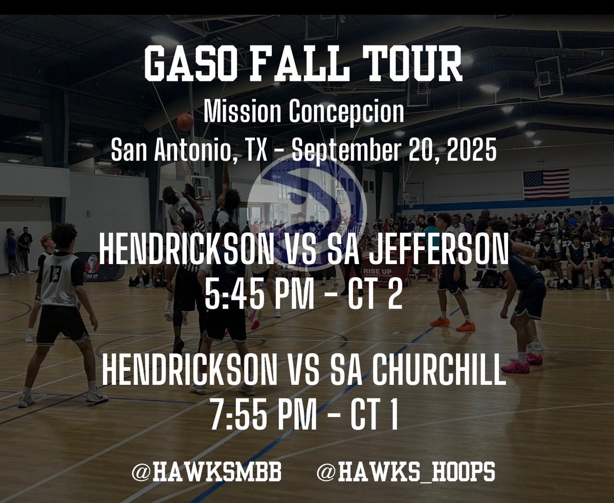 Excited to put on a show with my <a href="/Hawk_Hoops/">Hendrickson Hoops</a> squad this weekend and showcase the work we’ve at the <a href="/TexasHoopsGASO/">TexasHoops/GASO 🔗</a> Fall Tour in San Antonio! 
<a href="/rtxhoops/">RTX Hoops</a> <a href="/Coach_Pitre5/">Jalen Pitre</a> <a href="/BTYbasketball/">🏀 B.T.Y. Basketball ™️</a> <a href="/CoachBWan/">Brian Wanamaker</a> <a href="/DanielTown00/">Daniel J Townsend</a> <a href="/CoachCyprien/">Glynn Cyprien “Cyp”</a> <a href="/AlzaidCoach/">Coach Alzaid</a> <a href="/GASOMass/">Ryan Massad 🔎</a> <a href="/GASOLyndon/">Lyndon Cook 🏀</a> <a href="/GASOBlue/">Blue Zertuche 🔗</a> <a href="/iFilmHoopers/">Michael Timmins</a>