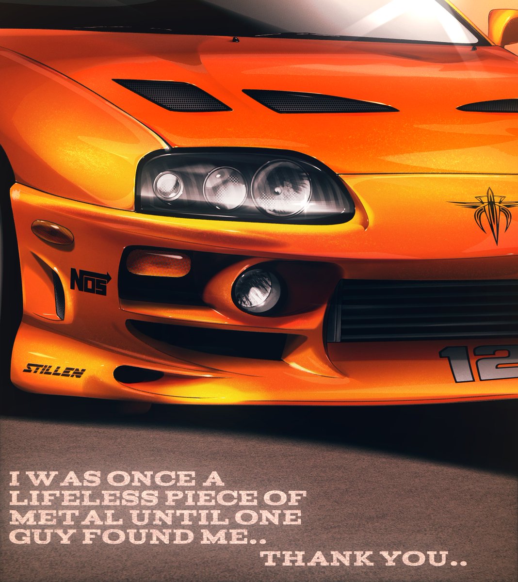 RedFoxOffRF's tweet image. #fastandfurious #SupraA80 #Toyota #fanart #art #PaulWalker #Thankyou