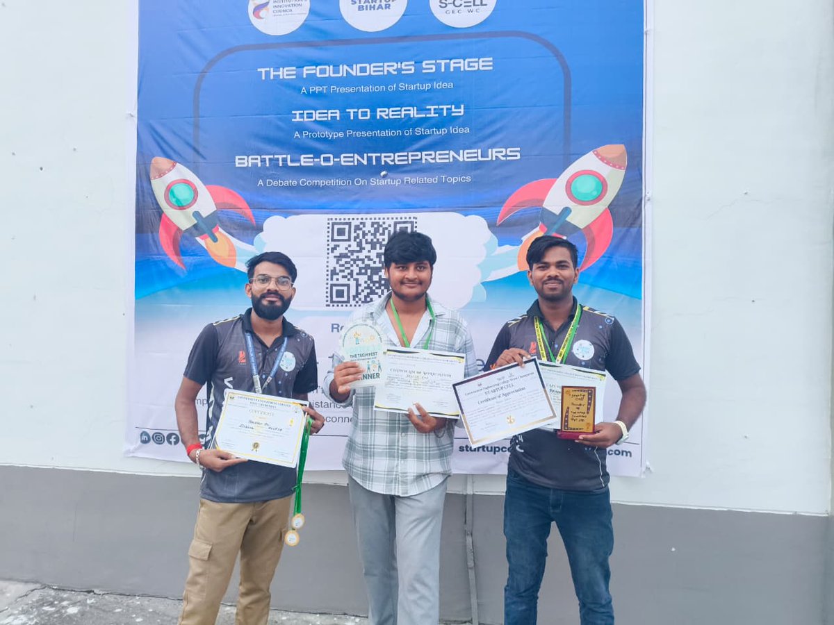scellgecwc's tweet image. ✨ Innovation meets inspiration! Startup Cell GECWC successfully conducted the Startup Event under Vortex 3.0. A big thanks to all the brilliant minds who made it a grand success! 🔥#StartupVibes #Vortex3_0 #InnovationInAction #startupcell #scellgewc #startupbihar #startupindia