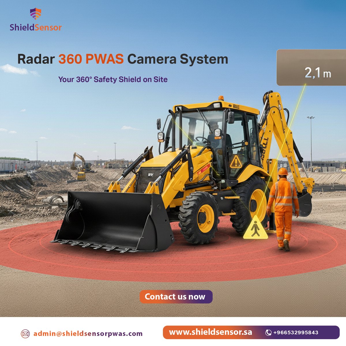 ShieldSensor's tweet image. Shield Sensor’s Proximity Warning &amp;amp; Alert System (PWAS) instantly detects workers entering the danger zone and alerts operators in real-time—helping to prevent collisions and save lives.

🌐 shieldsensor.sa

#ShieldSensor #PWAS #ProximityWarningSystem #SmartSafety