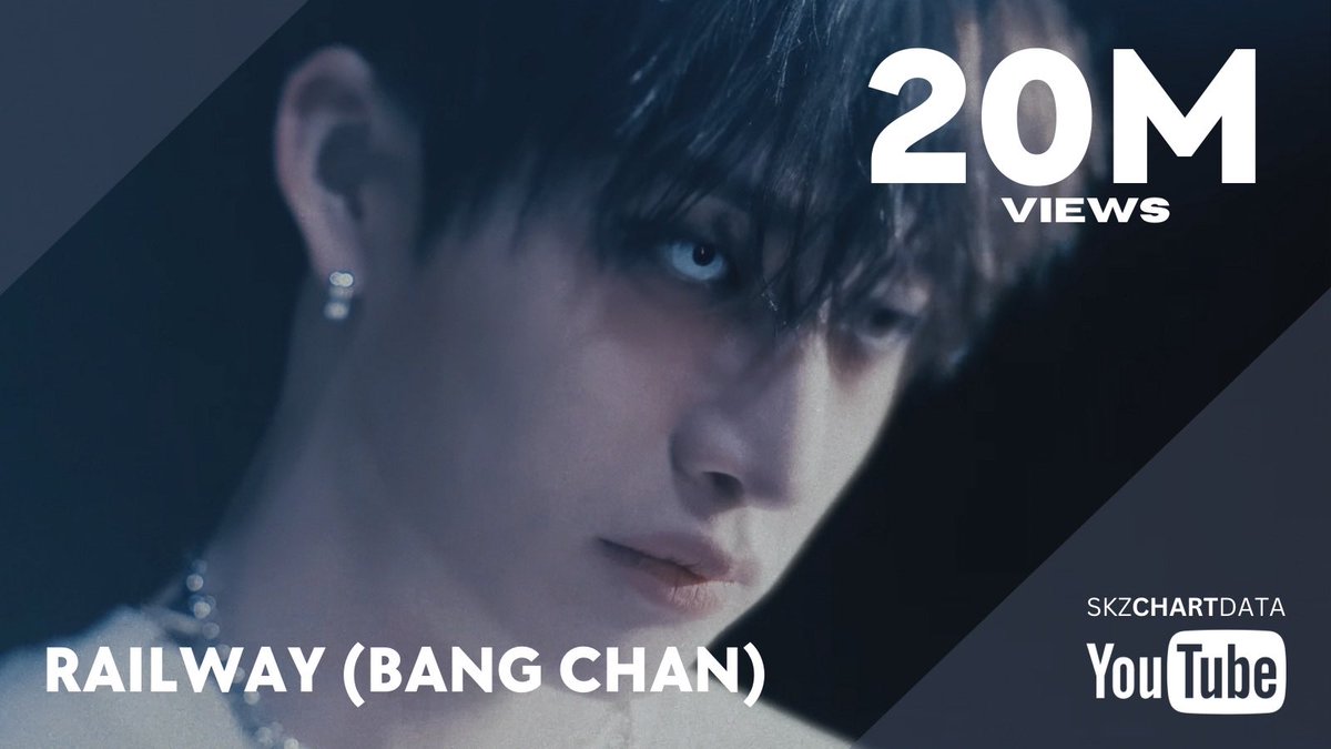 SKZ-PLAYER "Railway" by #BangChan has now surpassed 20,000,000 (20M) views on YouTube!

▶️ youtu.be/27rdSyt-Qt8

<a href="/Stray_Kids/">Stray Kids</a> #StrayKids #스트레이키즈