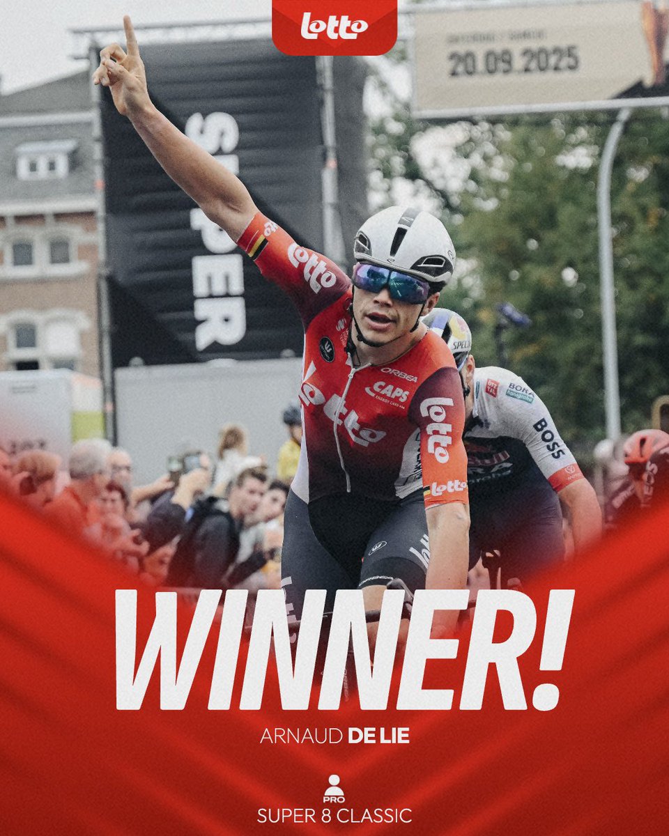Another strong performance by <a href="/Arnaud_De_Lie/">Arnaud De Lie</a> 💪🏼 He now also claims the victory in the SUPER 8 Classic 👏🏼💥
