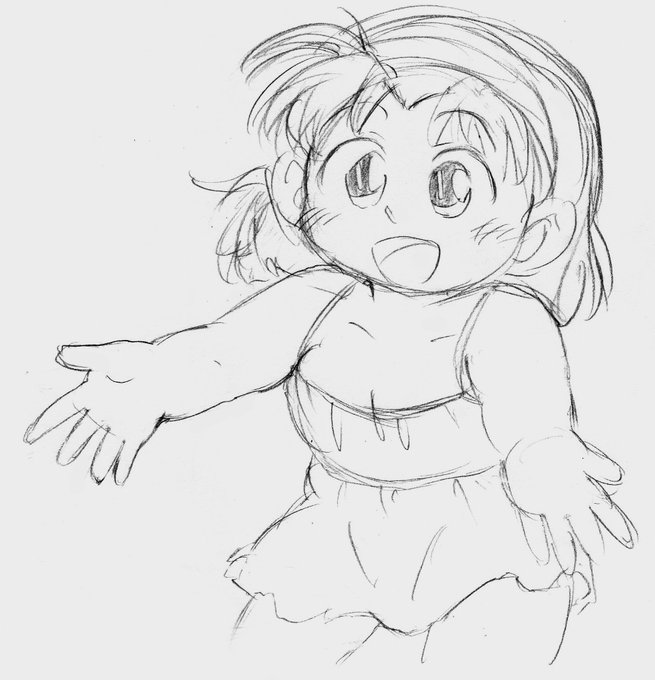 歩美さん初描きできた～✏️ずっと描きたいと思ってたので嬉しい✨(ポーズ模写・むっちりめ) 