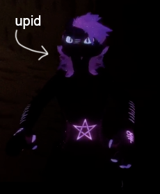 The glowy creature is upid