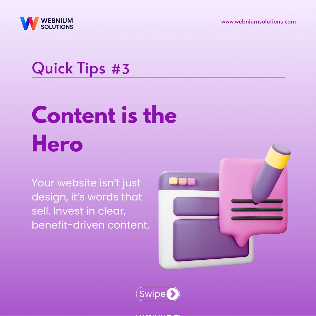 WebniumSolution's tweet image. Analytics turn numbers into insights. Insights turn into growth.

#WebniumSolutions #WebDevelopmentTips #DigitalGrowth #SmartMarketing #OnlineSuccess #BusinessTips #WebDesign #MarketingInsights