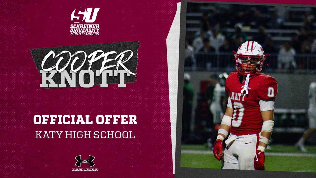 Cooper Knott (@knott_cooper) on Twitter photo Blessed to receive an offer from <a href="/CoachLeatherman/">Tim Leatherman</a> and <a href="/SchreinerU/">Schreiner University</a>
Thankful for everyone who’s helped me along the way.
<a href="/OfficialKatyFB/">Official Katy Football</a> <a href="/Katyfootball/">Katy Football</a> <a href="/MBESportHQ/">MBE Sport HQ</a> <a href="/DueceBoogie2/">Coach Amu</a> Blessed to receive an offer from <a href="/CoachLeatherman/">Tim Leatherman</a> and <a href="/SchreinerU/">Schreiner University</a>
Thankful for everyone who’s helped me along the way.
<a href="/OfficialKatyFB/">Official Katy Football</a> <a href="/Katyfootball/">Katy Football</a> <a href="/MBESportHQ/">MBE Sport HQ</a> <a href="/DueceBoogie2/">Coach Amu</a>