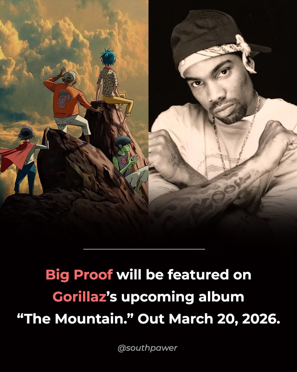 Proof will be featured on a song "The Manifesto" from Gorillaz's upcoming album "The Mountain" 🔥🔥