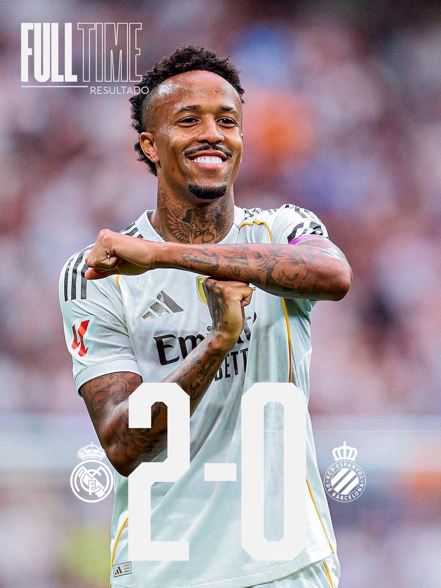 JorgeRaulPaz's tweet image. ⏱ 𝐑𝐄𝐒𝐔𝐌𝐄𝐍 𝐃𝐄𝐋 𝐏𝐀𝐑𝐓𝐈𝐃𝐎 ✅

Real Madrid 🆚 RCD Espanyol | 2-0 | ⚽️Kylian Mbappe ⚽️Éder Militão

#RMAESP | #LaLiga