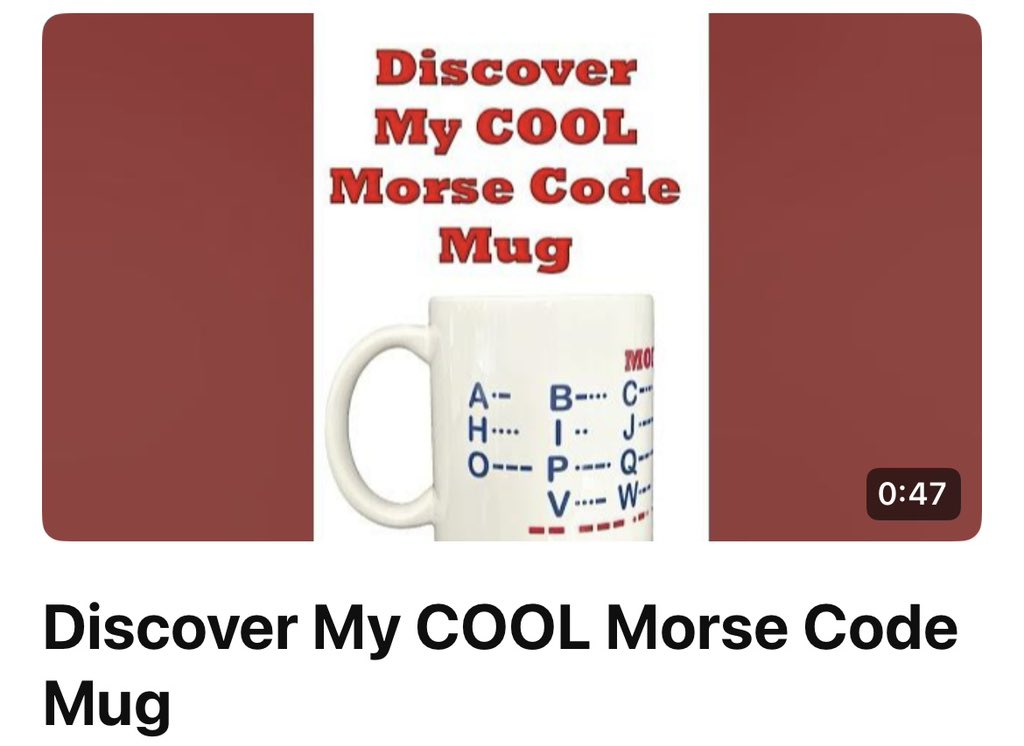 ElecNotes's tweet image. Discover My COOL Morse Code Mug

Find out about this superb coffee mug in my video. Not only is it an almost unique mug, but it is also shows your interests and provides a great conversation starter. 

Check out more:  youtube.com/shorts/-iQ56MB…

#morsecode #coffeemug