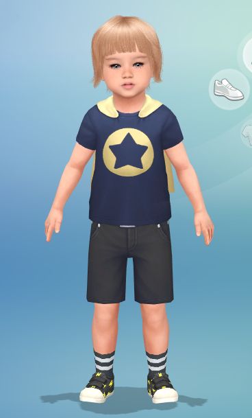 hallusicat's tweet photo. Since I first combined these pair of socks with these pair of shoes I can't stop adding them to every toddler I have)  
#TheSims #Sims4 #TheSims4 https://t.co/nfmdyj70Ot