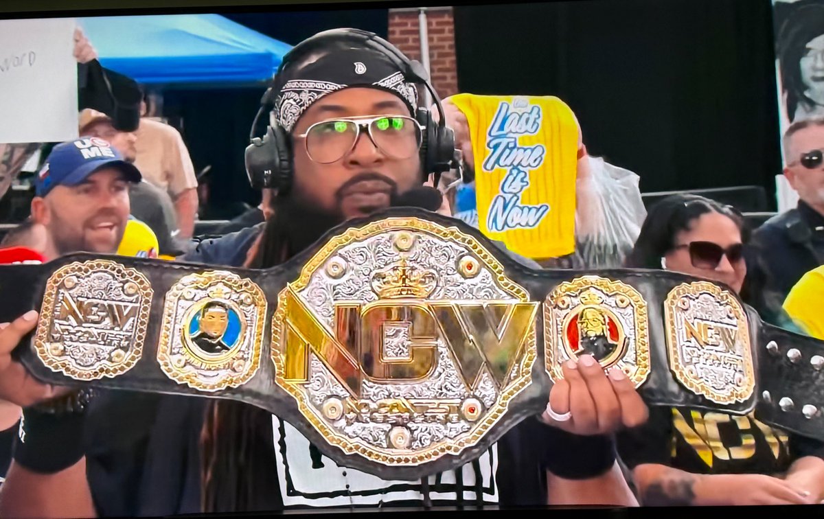 BIG UPS to the #NCW boys <a href="/toojiggy/">T.J. Jefferson</a> + <a href="/OsheaJacksonJr/">O’Shea Jackson Jr</a> for kicking off #Wrestlepalooza broadcast on ESPN YouTube page!!!