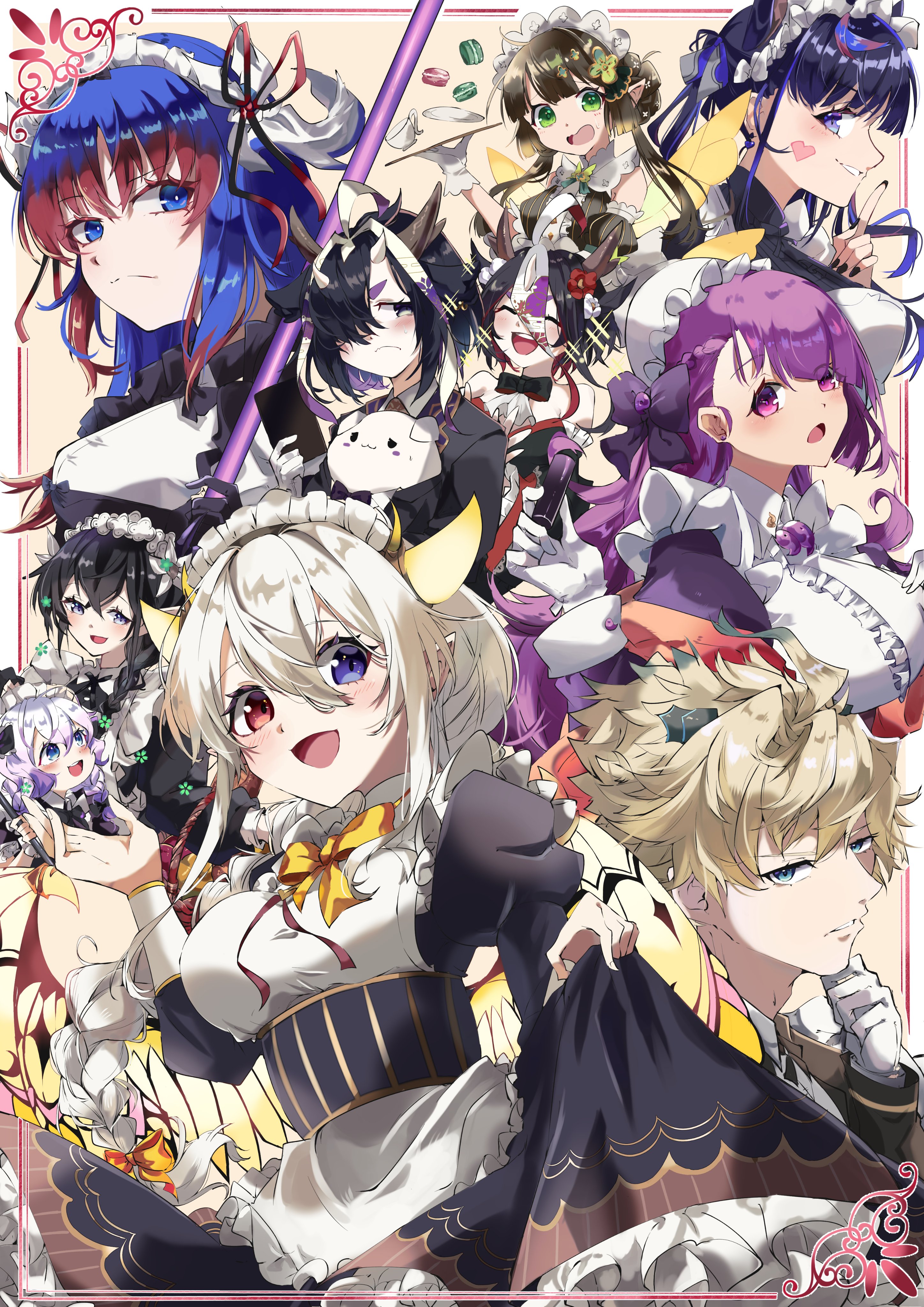 SOLAR　ペアキャラ　手描き　イラスト　リクエスト SOLAR ペアキャラ 手描き イラスト リクエスト SOLAR ペアキャラ