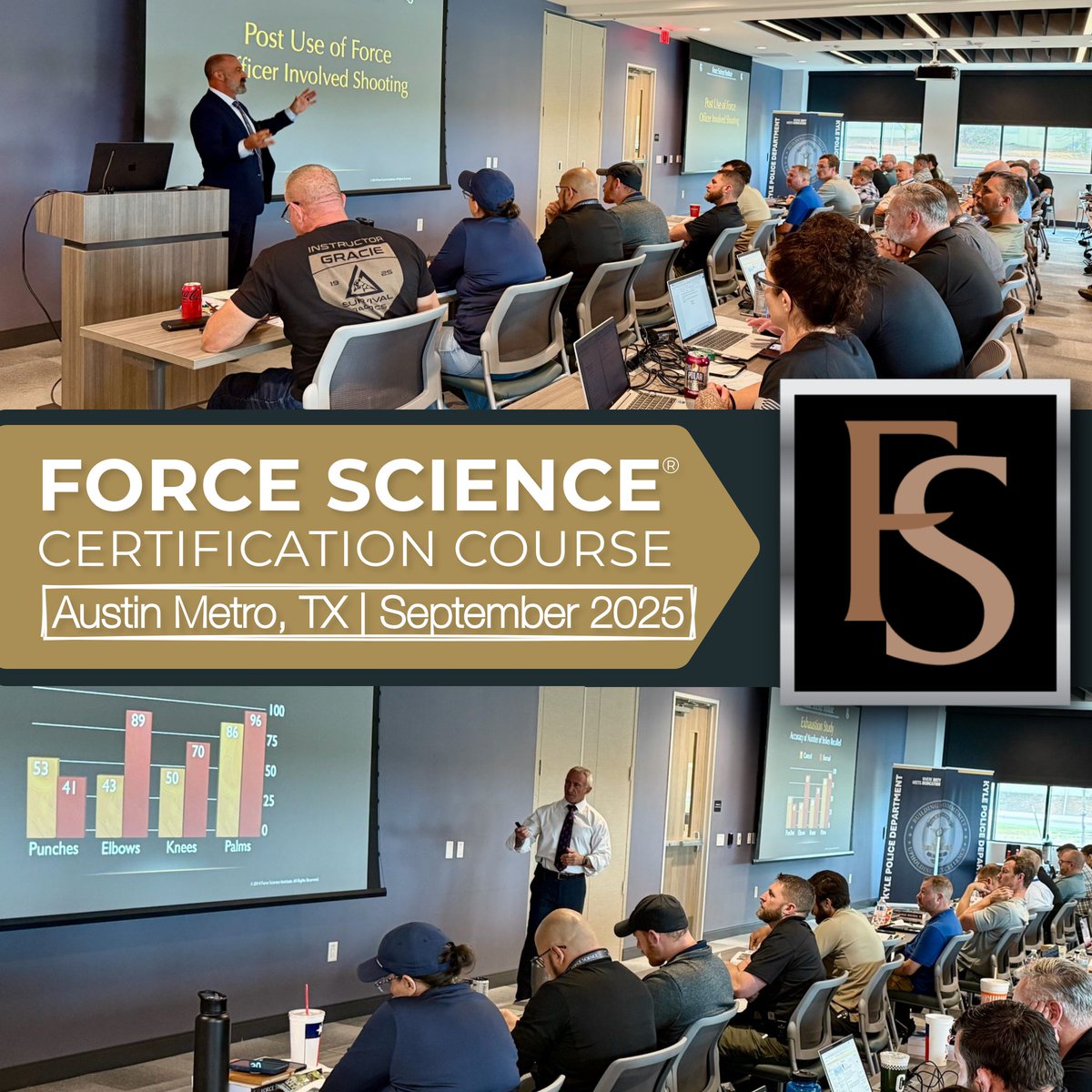 🔥 A little Texas heat couldn’t slow us down this week! Our Force Science Certification Course drew a full house in the Greater Austin area, where participants immersed themselves in the science of truly understanding the human being behind the badge.

Led by Force Science