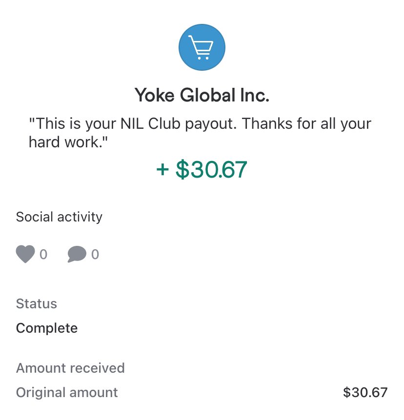 MVPJeffHoffman's tweet photo. Cashed my NIL money I got last year #MovingDifferently https://t.co/hUIEoqoZbw
