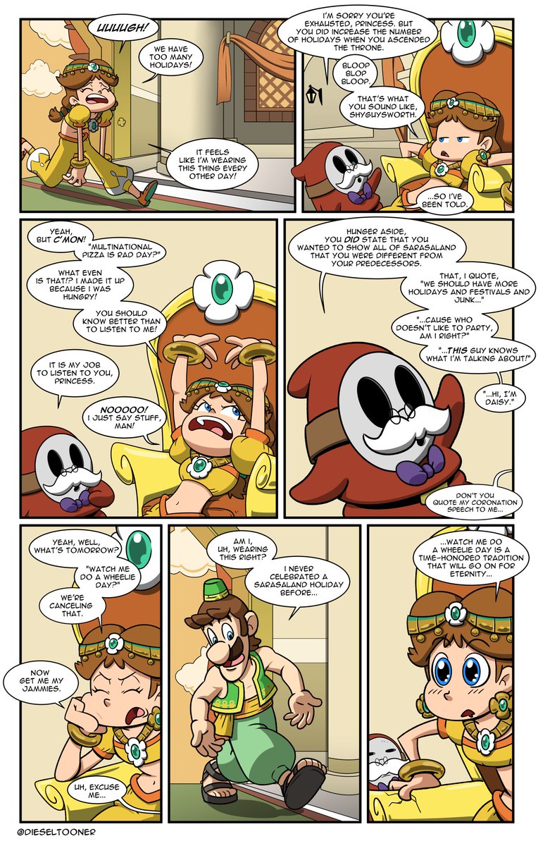 "How do we have FIVE New Year's Days!?"

I like to believe that Princess Daisy is a fair, fun, and beloved ruler who is only disliked by the guy who's in charge of making the calendars. #SuperMarioBros  #fanart